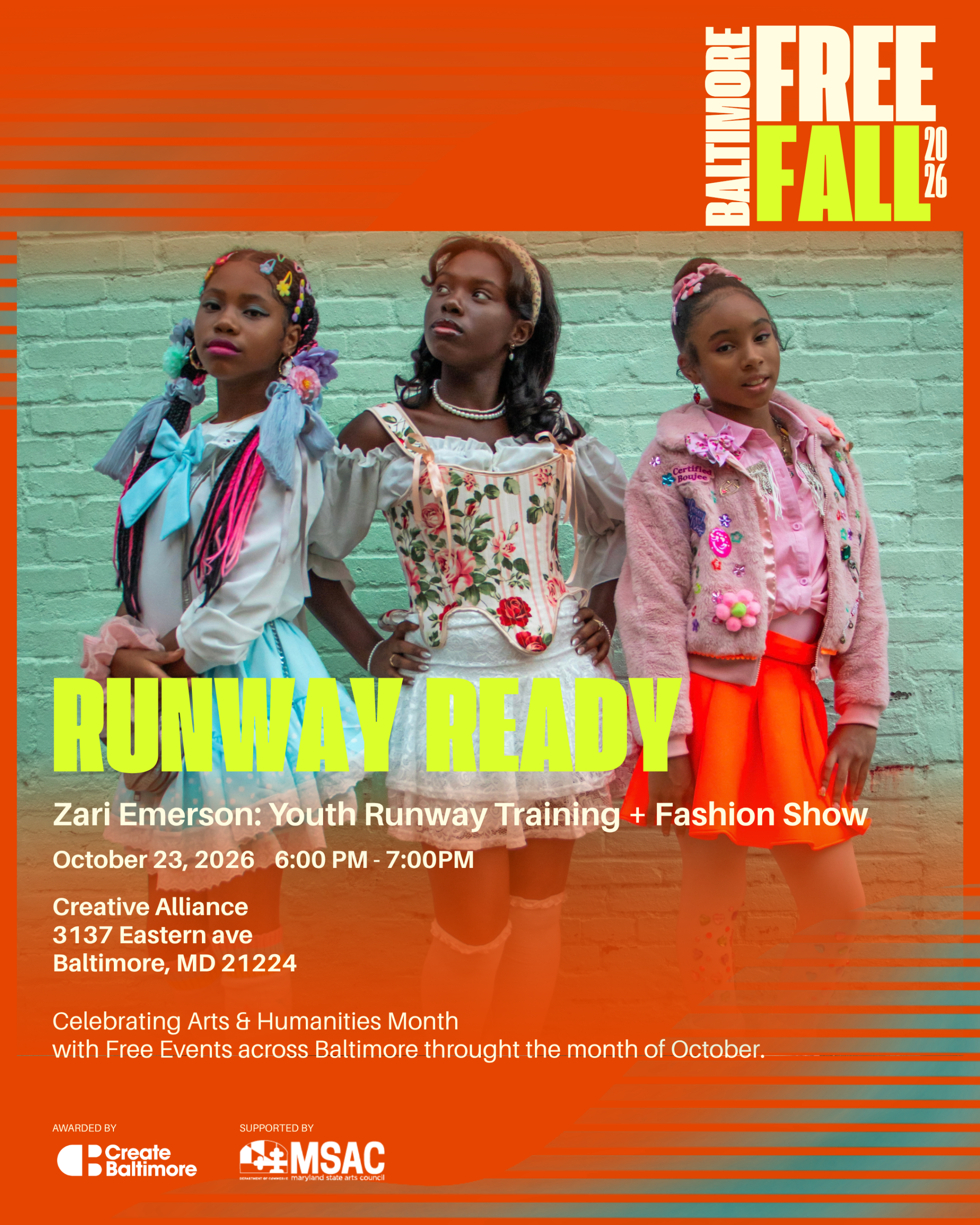 Runway Ready: A Youth Runway Workshop & Halloween Showcase